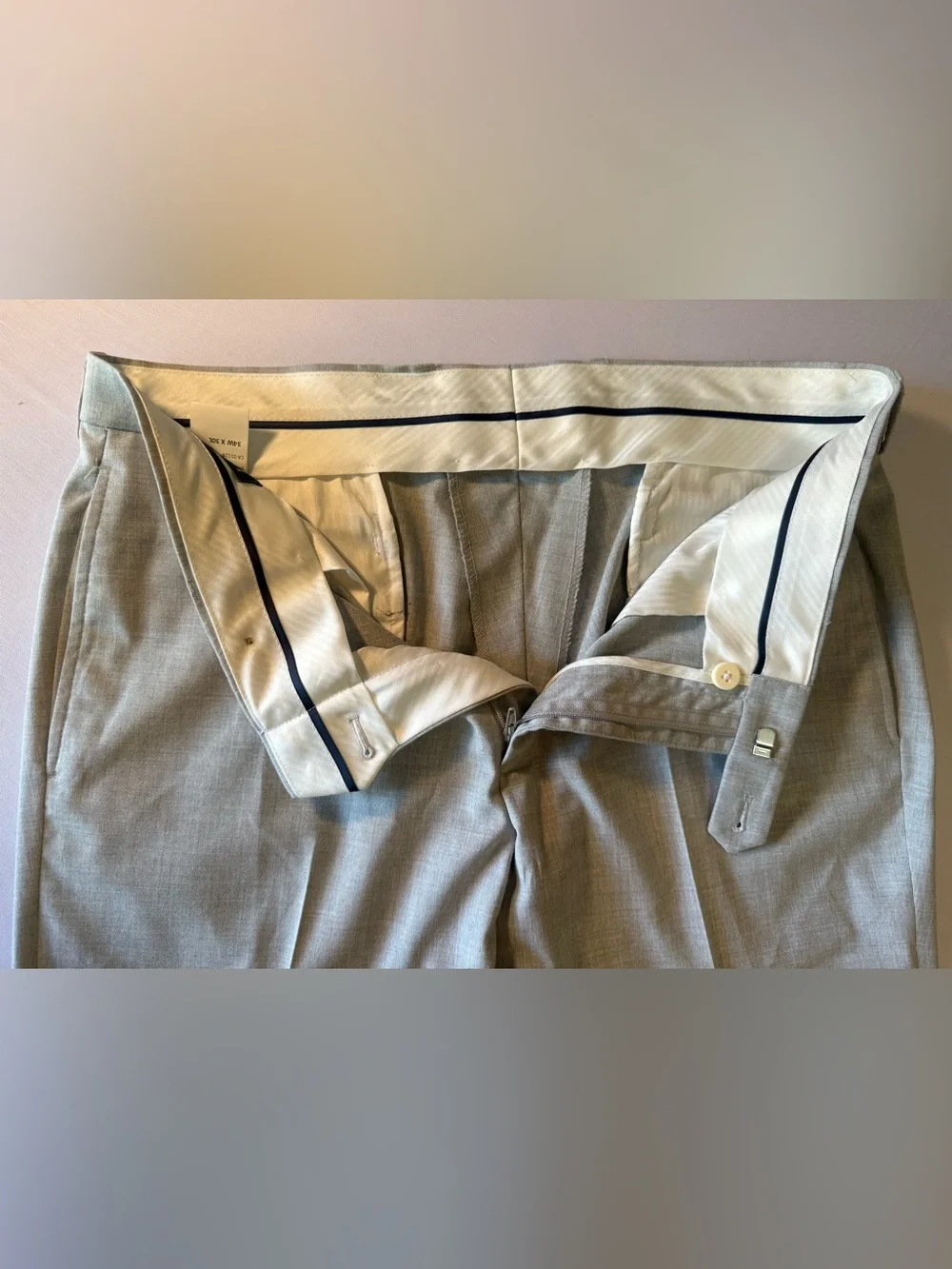 Ralph Lauren Men's Dress Golf Pants 34W X 30L Rn#90736 Light Gray Flat Front